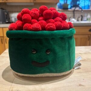 Smiling Green and Red Plush Sushi Roll